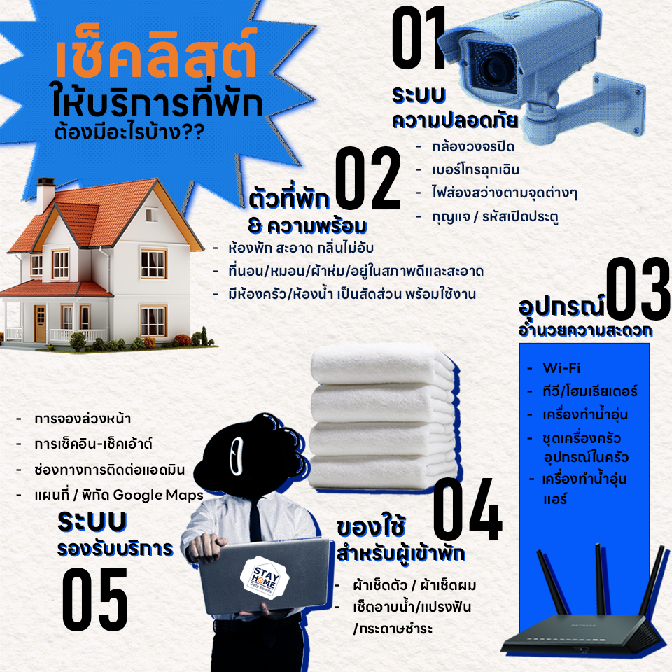 เช็คลิสต์ให้บริการที่พักต้องมีอะไรบ้าง
